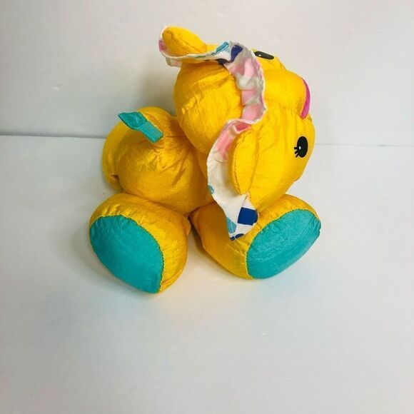 vintage fisher price jungle friends yellow lion rattle #3704 soft plush 1995 - Picture 3 of 9